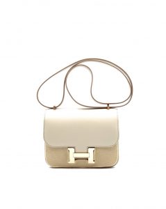 Hermes Constance 18 Mini Béton Evercolor Rose Gold Hardware #D - Vendome  Monte Carlo