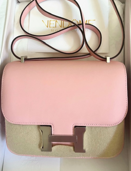 Hermes Constance 18 Mini Rose Sakura Swift Palladium Hardware